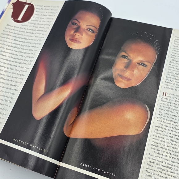 Vintage 1998 Entertainment Weekly Scream Queens Jamie Lee Curtis Halloween - Picture 8 of 8